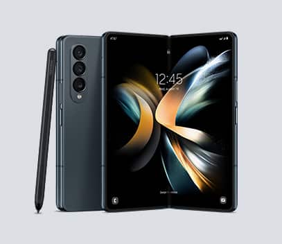 New and existing customers <Strong>get the Samsung Galaxy Z Fold4 for up to $350 off</strong> with eligible trade-in.